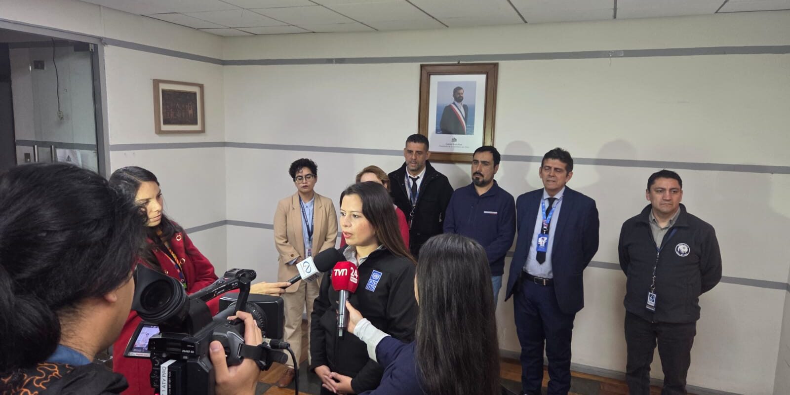 Imagen de WhatsApp 2025-08-04 a las 13.19.04_5c8215a7 Anuncio del simulacro en Talal por parte de autoridades ante los medios de comunicación.